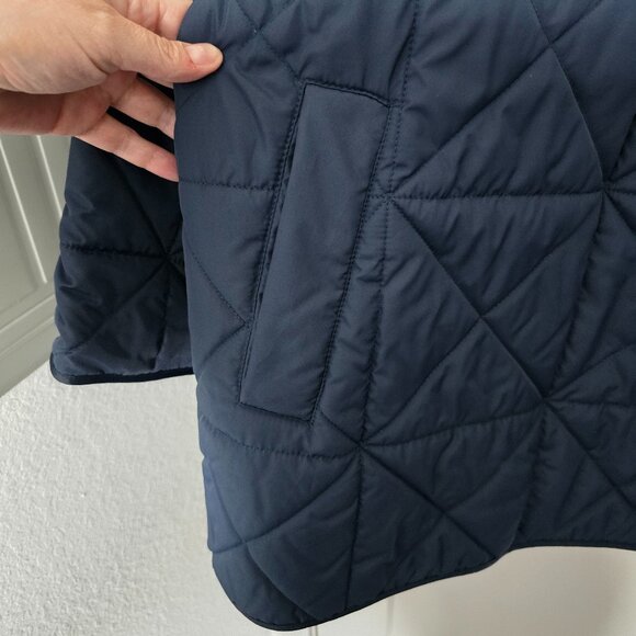 Navy Treasure & Bond Quilted Collarless Jacket 3X - Picture 8 of 13